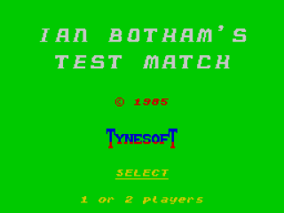 The Match title screen for ZX Spectrum